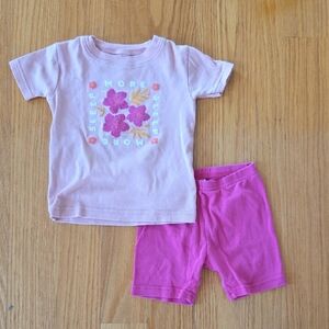 Carter's Light Pink and Magenta Floral Pajama Set